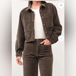 NEW! Dear John chenille Cropped Jacket & Pants Outfit. Size S